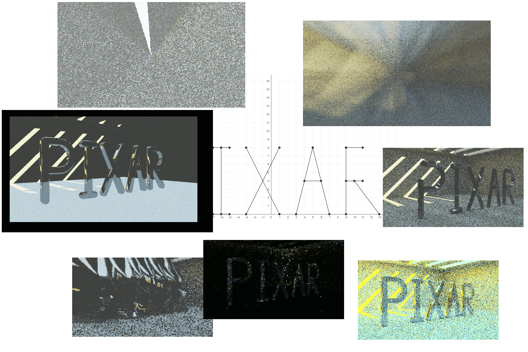 Assortment of broken renders.